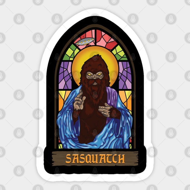 Sasquatch Sticker by Holly Who Art